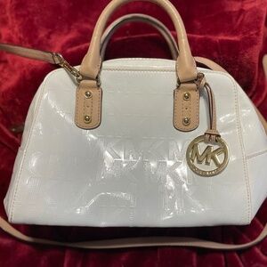 Michael kors white patent leather